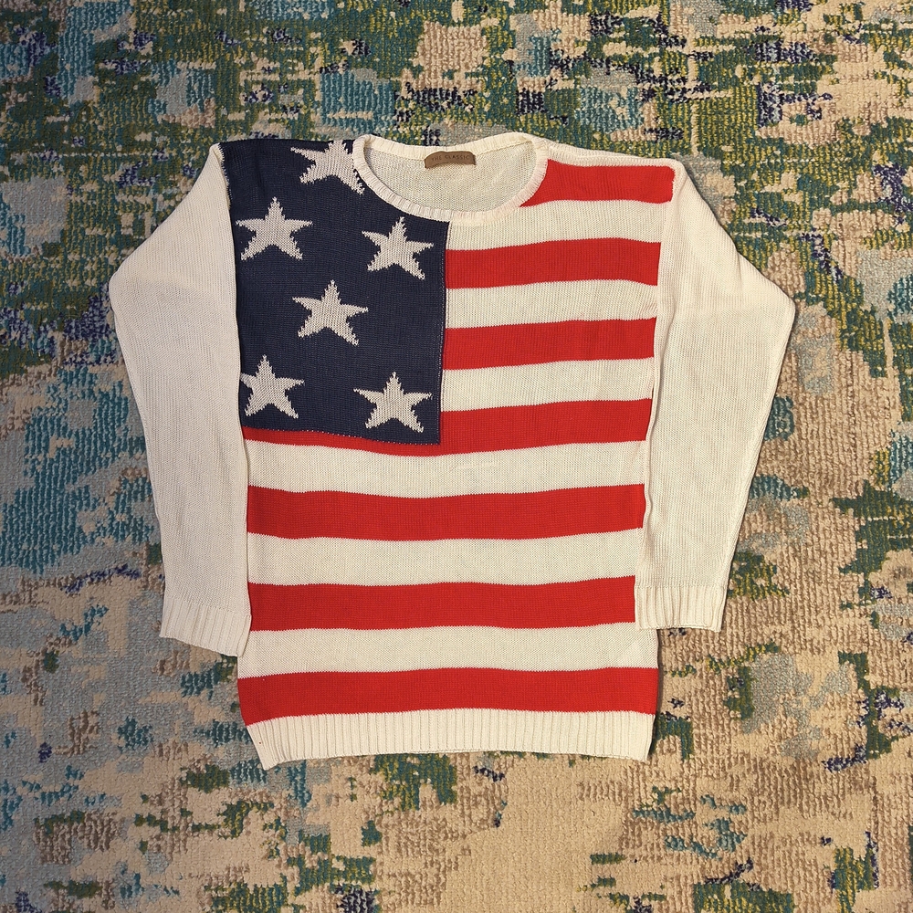 The Classic Red and White American Flag Sweater
